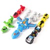 QUERCITRON 5-in-1 Magnetic Vehicles Playset Toy, Transform to Robot, Mix
