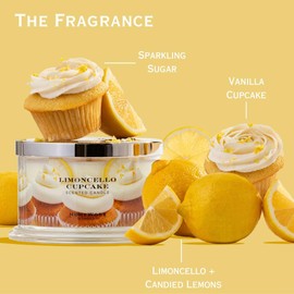Homeworx HomeWorx by Harry Slatkin 4 Wick Candle, 18 oz, Limoncello Cupcake