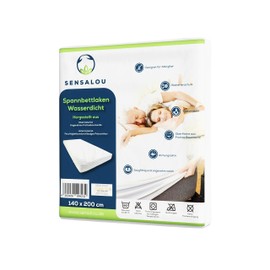 Sensalou Incontinence Fitted Sheet Waterproof Fitted Sheet White 140 x 200 cm