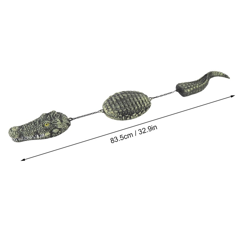 Floating Alligator Decoy, 3 Section Simulation Floating Crocodile, 32.9Inch Alligator