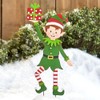 Christmas Elf Garden Stake Christmas Metal Gnome Yard Stake Wrought