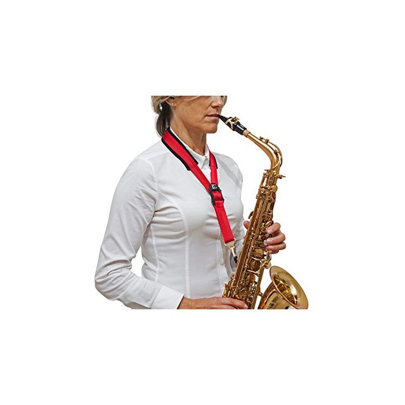 BG COMFORT Red Strap Alto/Tenor Saxophone Metal Snap Hook S19MSH