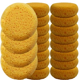 XILAOTOU 2O PCS Tack Sponges, High Elasticity Saddle soap for Leather, high Water Absorption Saddle soap Diameter 2.83, height1.18IN, Suitable for Crafts, Ceramics, Household Use & More（Coarse Hole）