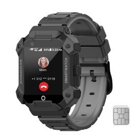 Getfitsoo 4G Kids Smartwatch with SIM Card, GPS Smart Watch for Children, 1.4" Touch Screen Phone Watch with Video Calls, Voice Chat, SOS Calls, Pedometer, Camera, Music(Black)