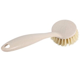 YEmirth Kitchen Dish Brush Bamboo Handle Dish Scrubber Built-in Scraper, Scrub Brush for Pans, Pots, Kitchen Sink Cleaning, Dishwashing and Cleaning Brushes are Perfect Cleaning Tools