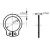 45mm External Circlips Retaining Rings Snap CirClip Phosphated (Pack of
