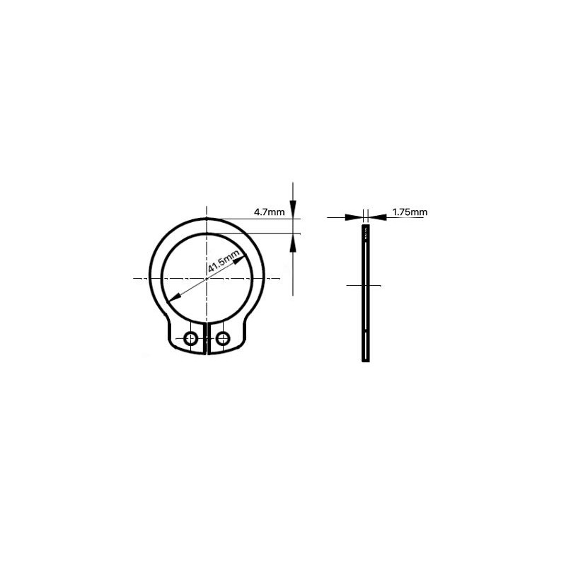 45mm External Circlips Retaining Rings Snap CirClip Phosphated (Pack of