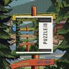 Lantern Press 1000 Piece Jigsaw Puzzle, New Hampshire, Signpost, Forest