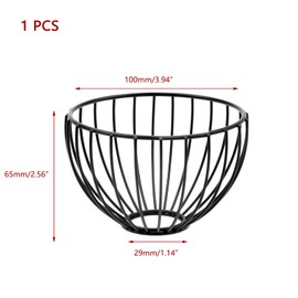 KUMGROT 1 Pcs Metal Lamp Shade Industrial Vintage Bulb Covers Pendant Lampshade for Lamp Holders Hanging Lighting Light Fixture Lamp Guard DIY Lamp Shade Replacement, Black (C001)