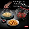 Foldable Stainless Steel Steam Fry Cooking Mesh Strainer – Versatile
