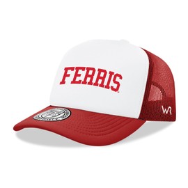 BH Fashion Company Ferris State University Bulldogs FSU Trucker Mesh Snapback Game Day Hat White/Red