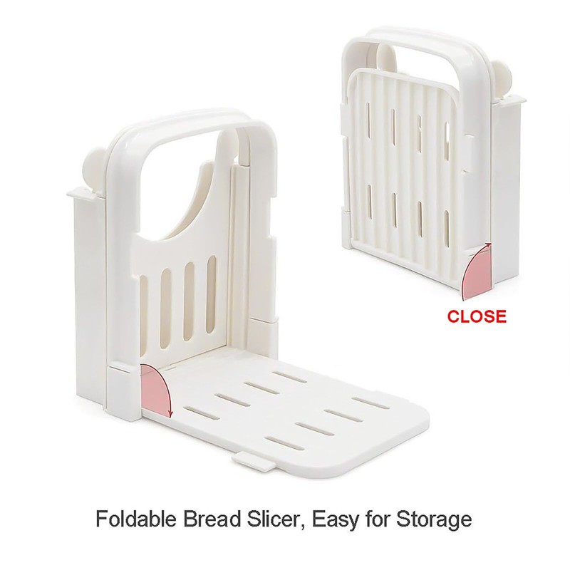 Bread Slicer, Foldable Bread Slicing Guide Cutter, Multifunctional Adjustable Thicknesses