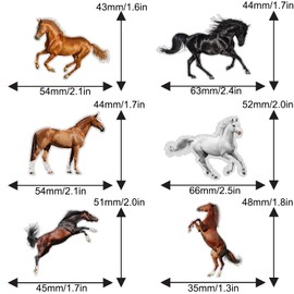 little Horse Cupcake Toppers set Picks Equestrian Contest Theme Horse Racing cowboy Happy Birthday Party Glitter Decoration Supplies - Set of 18