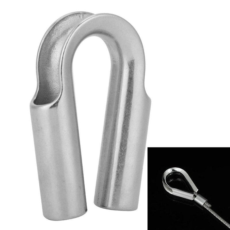 Alomejor Rope Thimble Stainless Steel Pipe Thimble for 6mm 7mm