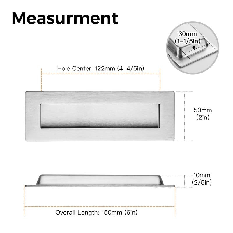 Ravinte Pack of 2 Brushed Nickel Cabinet Handles Sliding Door