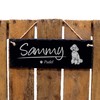 Dekolando Home Accessories Engraved Slate Sign with Dog Motif Name