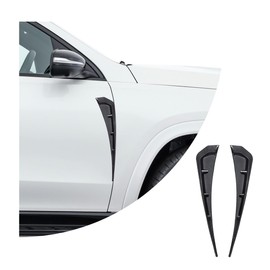 Ziciner 2 Pcs Car Fender Side Vents, PVC Carbon Fiber Air Wing Vent Trim Sticker, Styling Auto Air Flow Intake Hole Spoiler Decor Cover, Universal Accessories for Most Cars (Carbon Fiber Black)