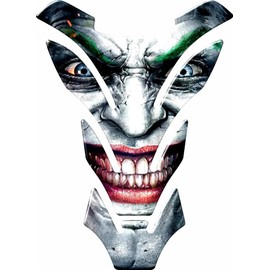 Tank Pad Tank Pad Motorcycle Tank Protector 3D Sticker for Motorcycle Kawasaki Ducati Yamaha Suzuki Honda Villano Batma (Type Joker) Evil Joker - 20 x 15 cm
