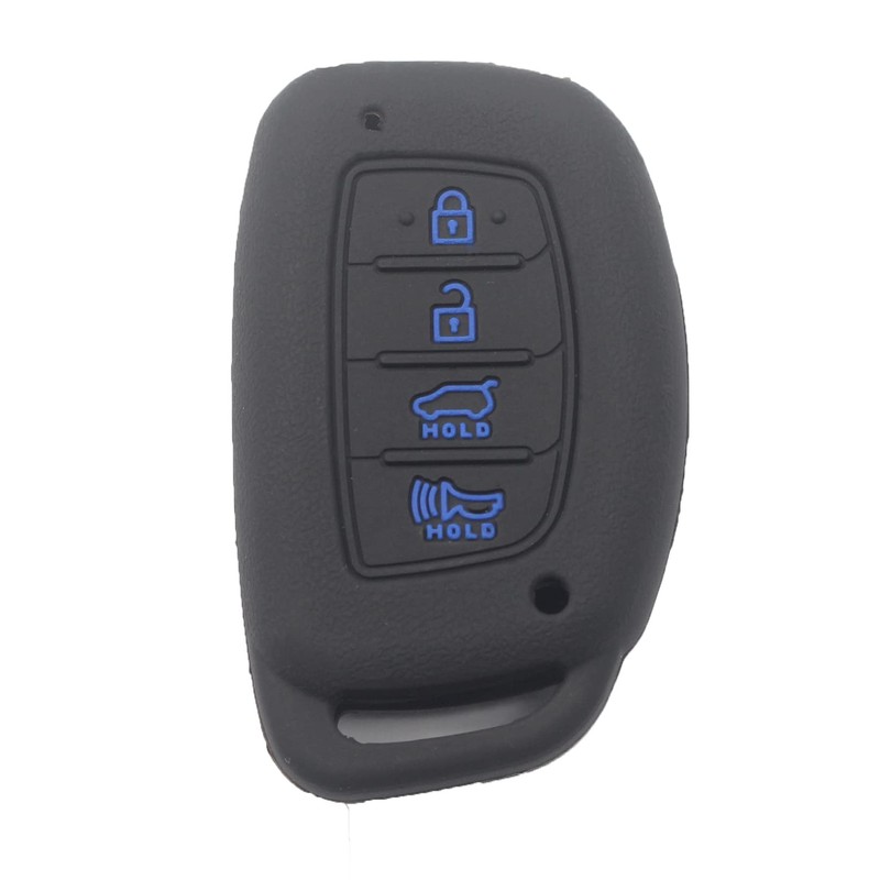 kcpros 2Pcs Black Rubber Silicone 4 Buttons Smart Key Fob