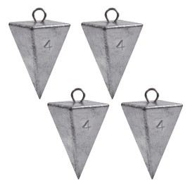 Pyramid Sinker Fishing Weights Surf Fishing Sinkers Saltwater Fishing Weights Fishing Gear Tackle 1oz-8oz (4pcs 4oz)