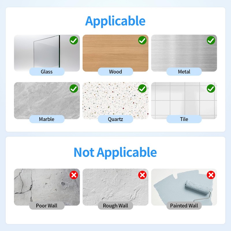 IOMDRWU Elegant Shower Caddy Adhesive Replacement, 6 PCS Strong Waterproof