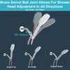 Brushed Nickel Metal Shower Head Holder - Adjustable Mount for