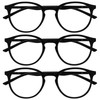 Opulize Met Fernbrille 3er Pack Kurzsichtigkeit Schlank Runder Rahmen Federscharniere