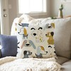 Jiaopenyou Throw Pillow Cover 20x20 Inch,Childish Funny Creative Dog Throw