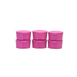 Mintra Home Utility Boxes (Fuchsia, 3.125inW x 1.5inH ROUND) - 6 Pack