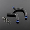 PIT66 Silicone Radiator Hose Kit,Compatible with 1968-1973 Chevy Charger/Coronet Black