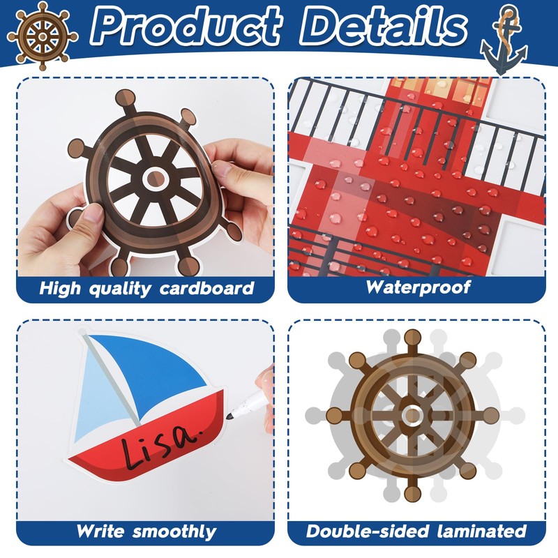 Nautical Bulletin Board Classroom Decorations Set Sailing into Wall Bulletin