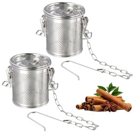 Stainless Steel Spice Strainer for Soups Spice Basket Brine Basket Spice Filter Tea Filter Loose Jug Large Tea Strainer Stainless Steel for Teapot Tea Filter Tea Strainer Tea Ball Strainer with Carry