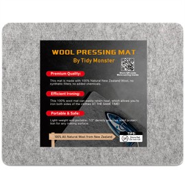 Wool Pressing Mat for Quilting, 100% Wool from New Zealand, Portable Felted Wool Ironing Mat Pad Blanket for Quilter, Sewing, Quilting Supplies and Notions 15''x12''