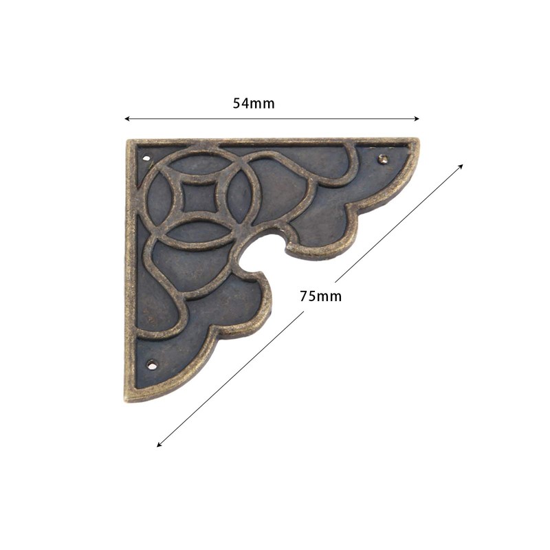 8pcs Corner Protectors Antique Corner Decorative Hardware Box Corner Wood