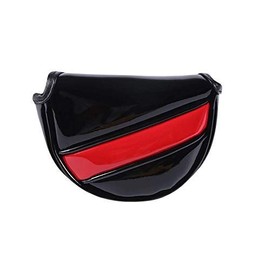 Golf Headcover, Golf Putter Cover, Compatible with Odyssey, Red Small Mallet Type, Magnetic Included, Solid Color (Black (Red Line))