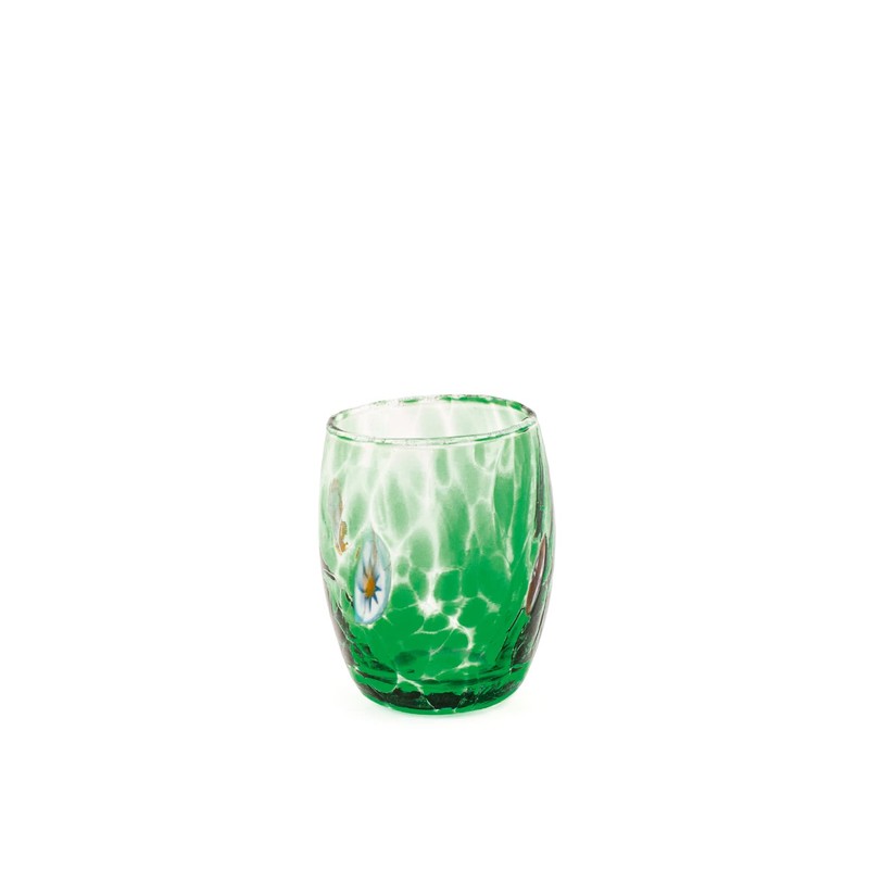 H&H Set of 6 Bicchieri Veneziano In Vetro Decorato Multicolour