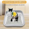 Maohegou Senior Cat Litter Box, Three Legged Arthritic Open Low