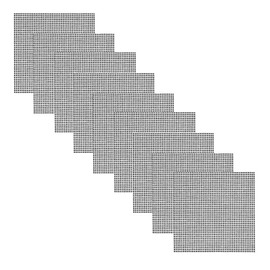 Needlepoint Blank Canvas Twist Interlock Orange-Line 10/12/13/14/18-Mesh Size 13 X 13 inches 9 Pack (14 mesh)