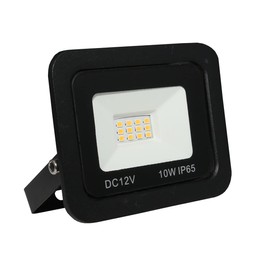 LOWENERGIE LED Floodlight 12V DC Outdoor Lighting Garden Security Flood Light (Warm White 3000K, 10W)