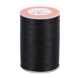 160m 6 Colors Waxed Leather Thread Sewing Thread for Leather Leathercraft DIY Crafts 0.45mm (Black)