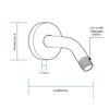 RAINREVIVE 6 Inch Shower Arm with Flange and Stabilizer Bracket,