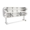 3-in-1 Wall Roll Holder Kitchen Roll Holder Cutting Dispenser for
