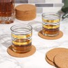 VonkPeter 30 Pack Cork Drink Coasters Round 1/8" Thick-Home Bar