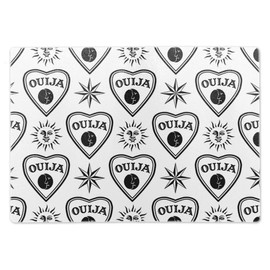 ShopQuality4U Premium Medium Glass Cutting Board Cheese Board Board Ouija Board Goth Emo Metal Design Kitchen Worktop Saver Protector