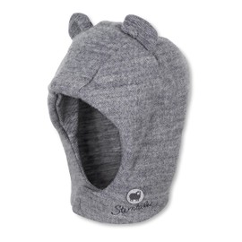 Sterntaler Unisex Baby Wool Scarf Hat (Merino) Hat, Silver melange