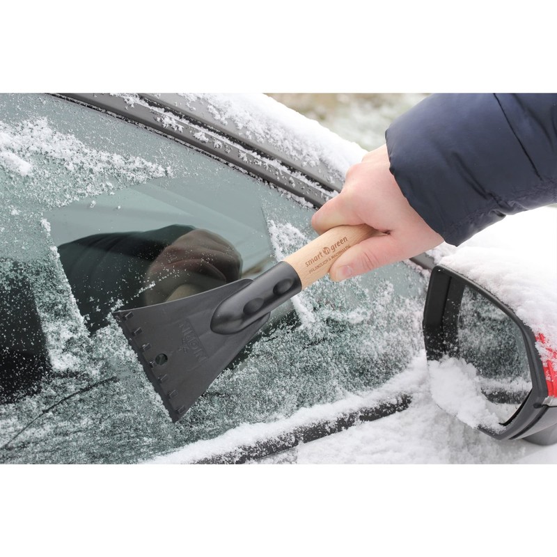 NIGRIN Smart'n Green Ice Scraper Wooden Handle from Sustainable FSC