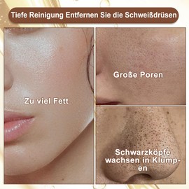 Fosoloni Aufhellende Gesichtsmaske Set, 2x 100ml Tuben mit 2 Applikatoren, Fleckenentferner Maske