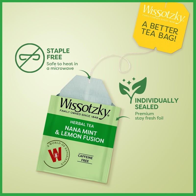 Wissotzky Nana Mint & Lemon Fusion Herbal Tea (6 Pack