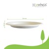 ECOWINGS 10 Inch Disposable Plates (Pack of 50) - EcoFriendly,