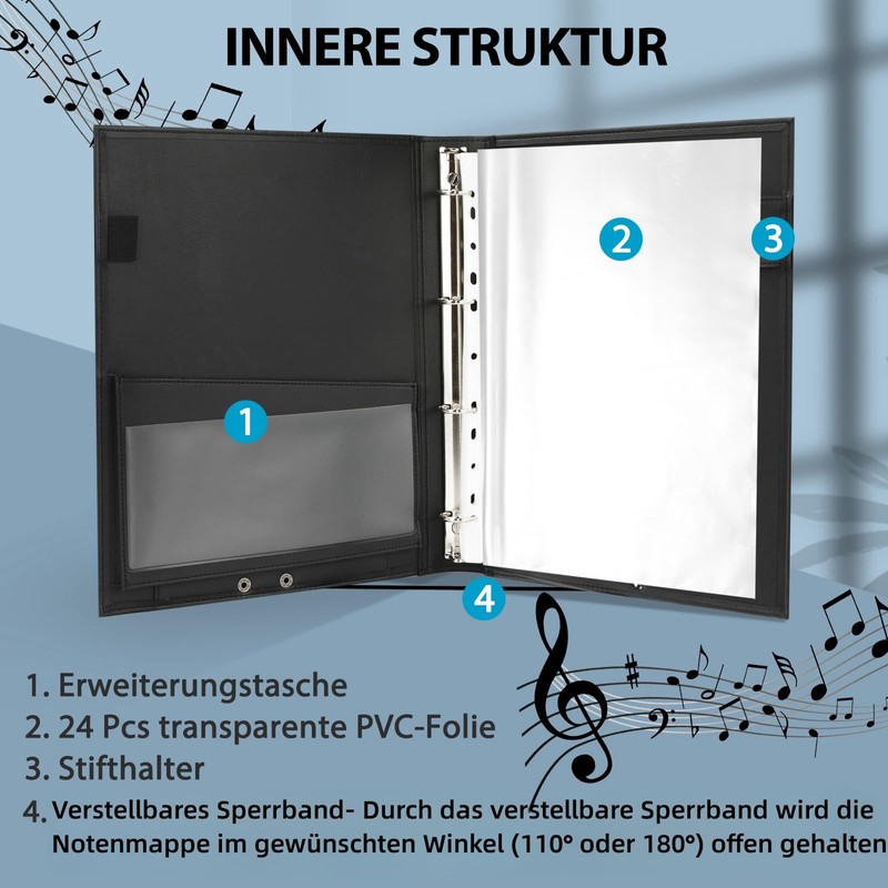 Eyoloty Music Folder, Choir Folder, Singing Folder for Sheet Music
